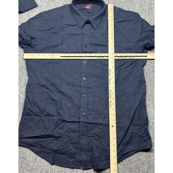 UNTUCKit Fuligni Shirt Mens XLT Regular Blue Flannel Long Sleeve Cotton New - Picture 6 of 11